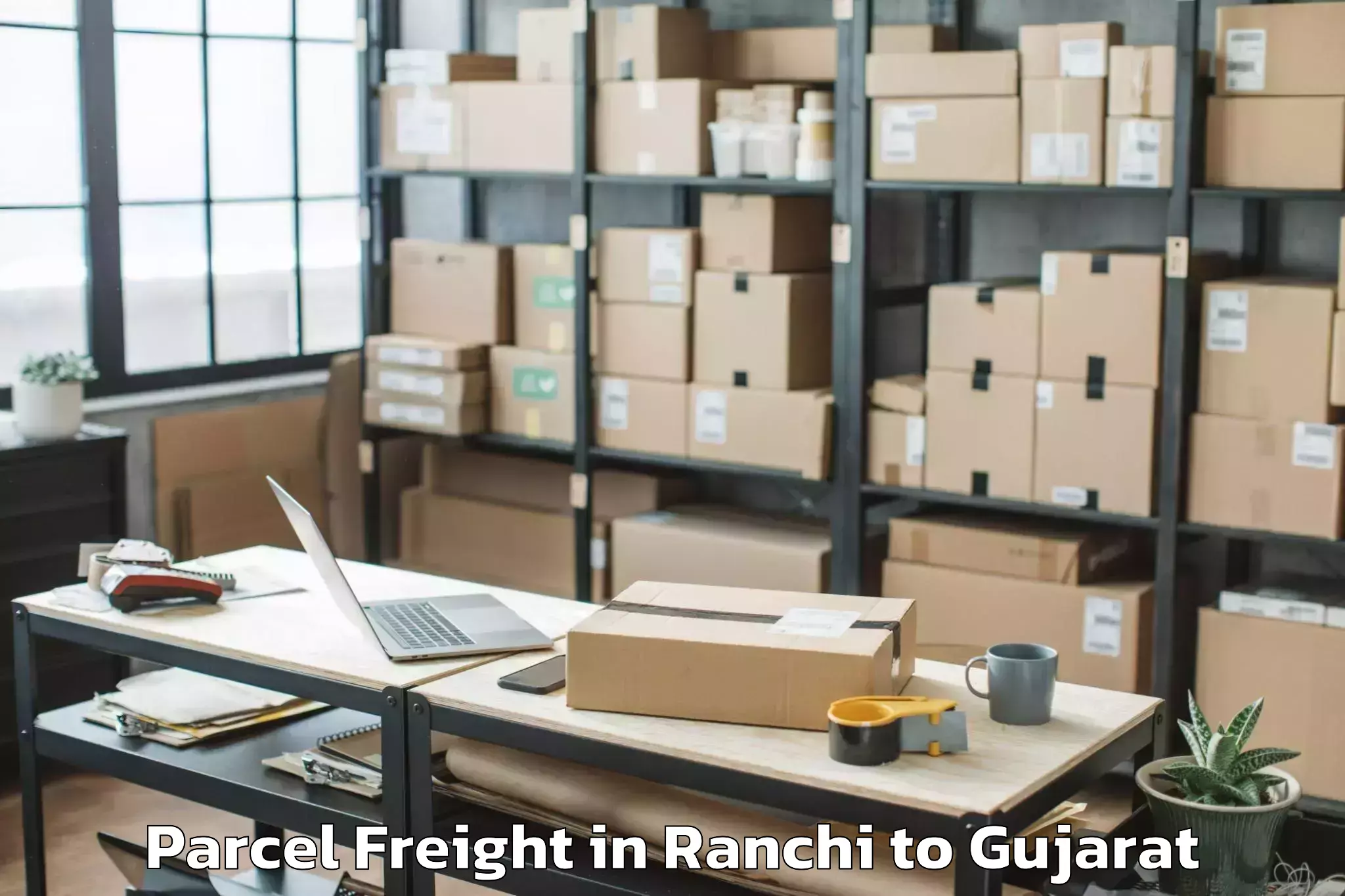 Easy Ranchi to Marwadi University Rajkot Parcel Freight Booking